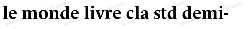 le monde livre cla std demi字体转换